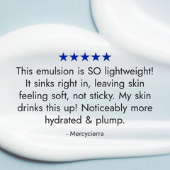 SEKKISEI model applying emulsion for smooth, radiant-looking skin benefit