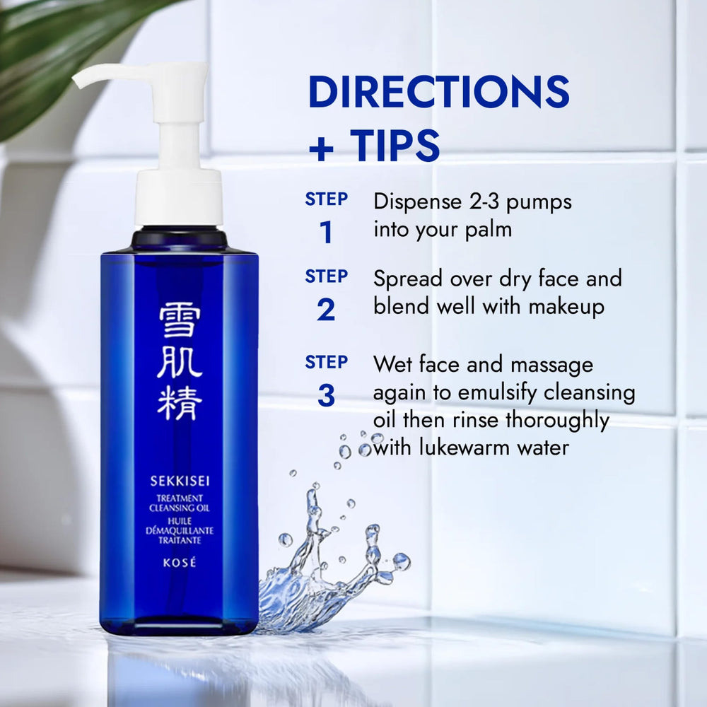 SEKKISEI oil-to-milk emulsion close-up showing gentle easy rinse benefit