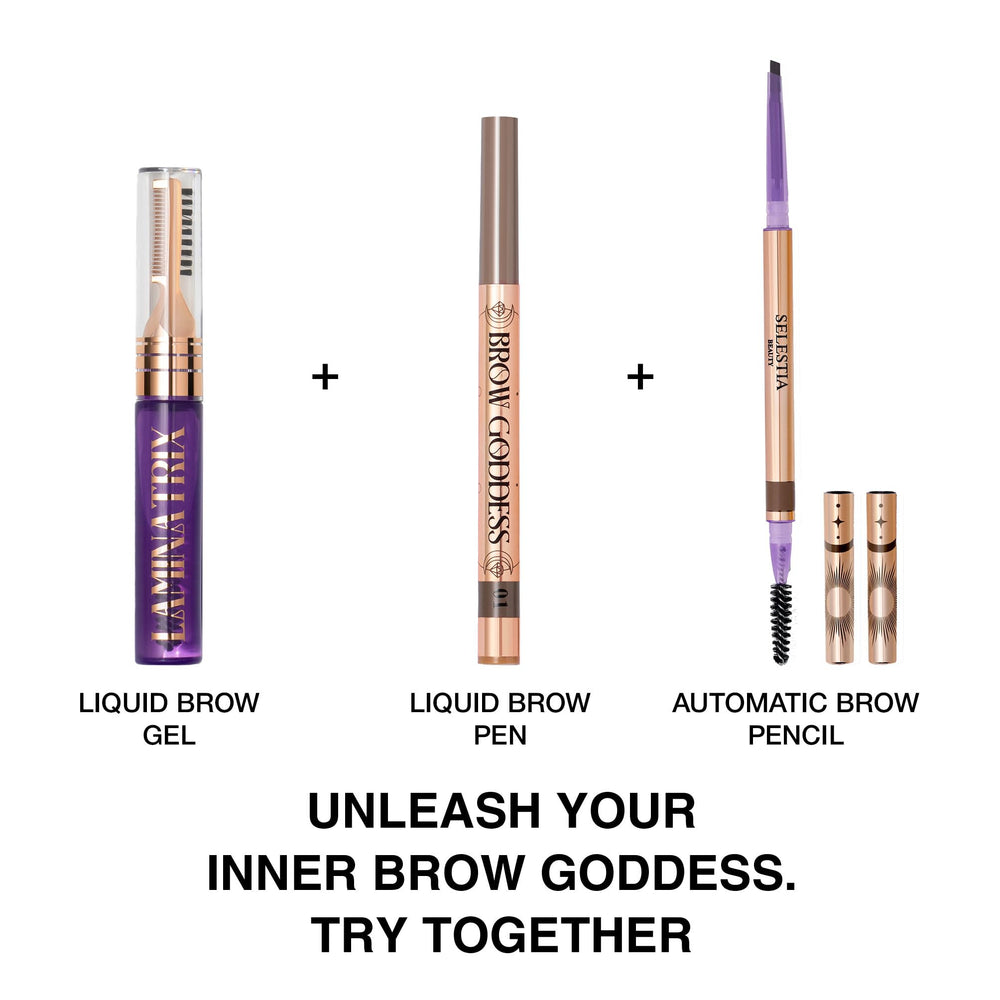 SELESTIA BEAUTY size comparison next to lipstick highlighting travel-friendly 0.17 fl.oz