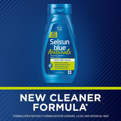 Selsun Blue pouring creamy texture to show consistency and coverage