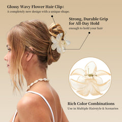 SEMATA clip securing a thick bun showing strong hold benefit for dense hair