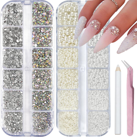 SEMATA front packaging with compartments showing organized nail gems and tools for easy selection