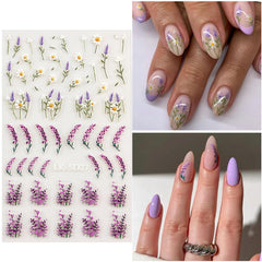 SEMATA applied decals on natural nails in a lifestyle scene for salon-style results