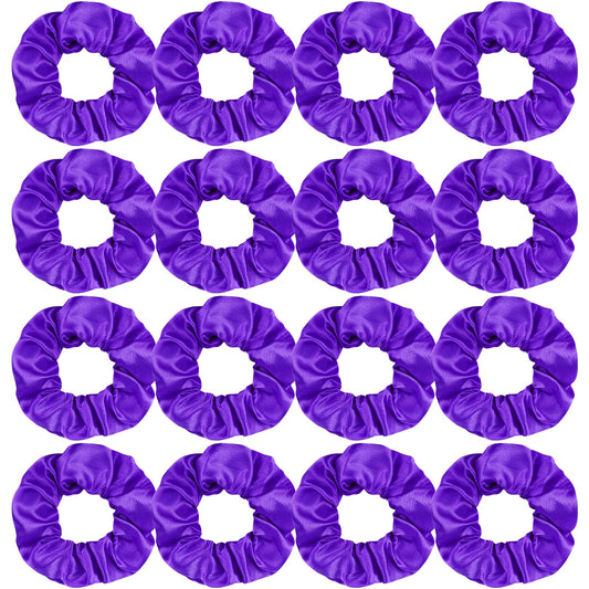 Semato front view of deep purple scrunchie pack shows matching set and convenience
