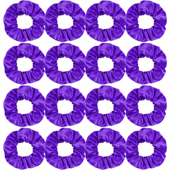 Semato front view of deep purple scrunchie pack shows matching set and convenience