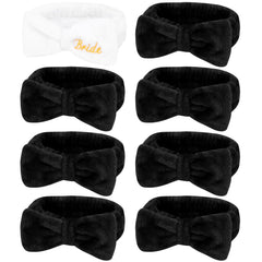 Semato white bride headband front view highlights elegant gold embroidery and keeps hair tidy