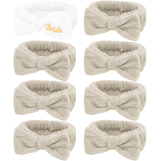 Semato headband set front view showing bride and bridesmaid colors and benefits