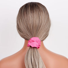 Semato hot pink scrunchies group flatlay perfect for bridesmaid or party favors
