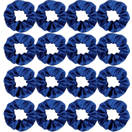 Semato royal blue scrunchies pack front view showing uniform color and quantity benefit