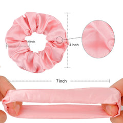 Semato scrunchies worn by bridesmaids illustrating coordinated party favor look