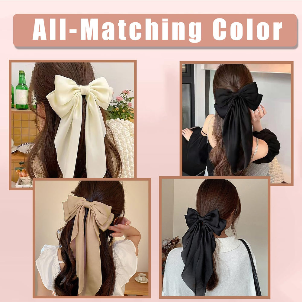 Seneeel bow used in a half-up hairstyle showing face-framing effect benefit polished appearance