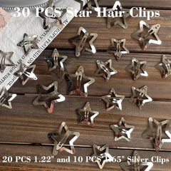 Seneeel multiple star clips styled in hair for playful Y2K fashion