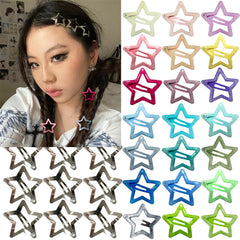 Seneeel front packaging of 20 star hair clips showing set variety and convenience