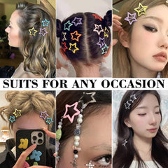 Seneeel star clips clipped in hair side profile demonstrating secure hold