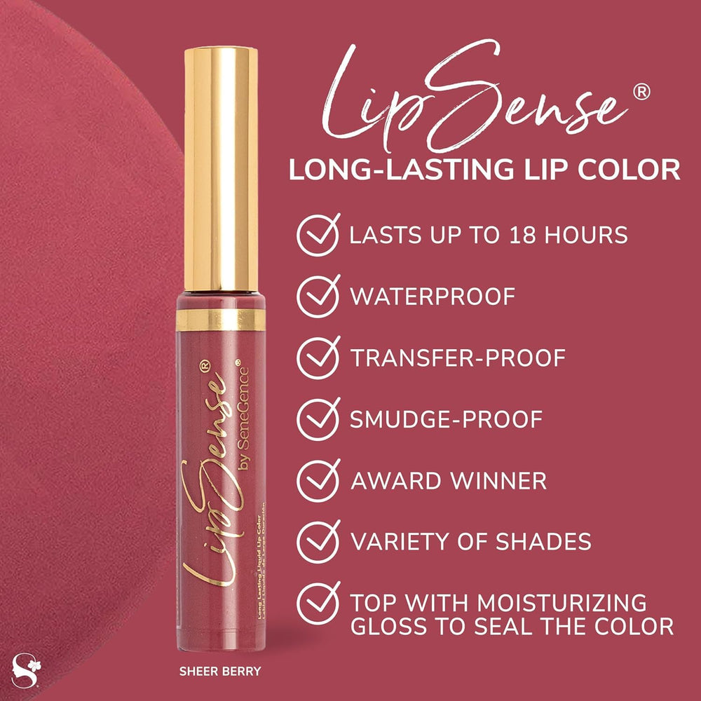 SeneGence LipSense texture swipe on arm demonstrating smooth, buildable finish and true color payoff