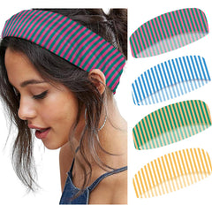 SENMAY front packaging showing four striped headbands and clear benefits