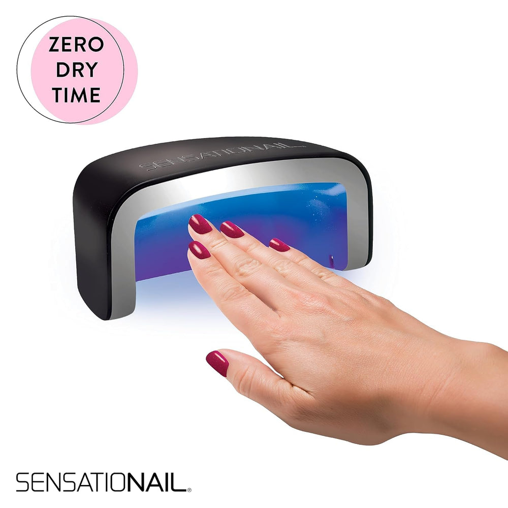 Sensationail base and top coat bottle label highlighting long-lasting shine