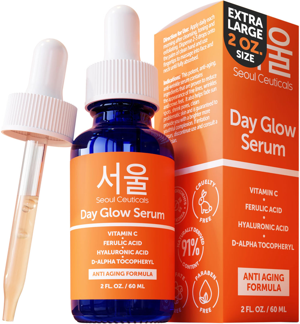SeoulCeuticals front bottle showing product and clear packaging benefit visible branding