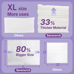 Serenorch lint-free fabric near eye area showing no residue left on eyelashes