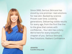 Serious Skincare bottle label clear view of claims and directions