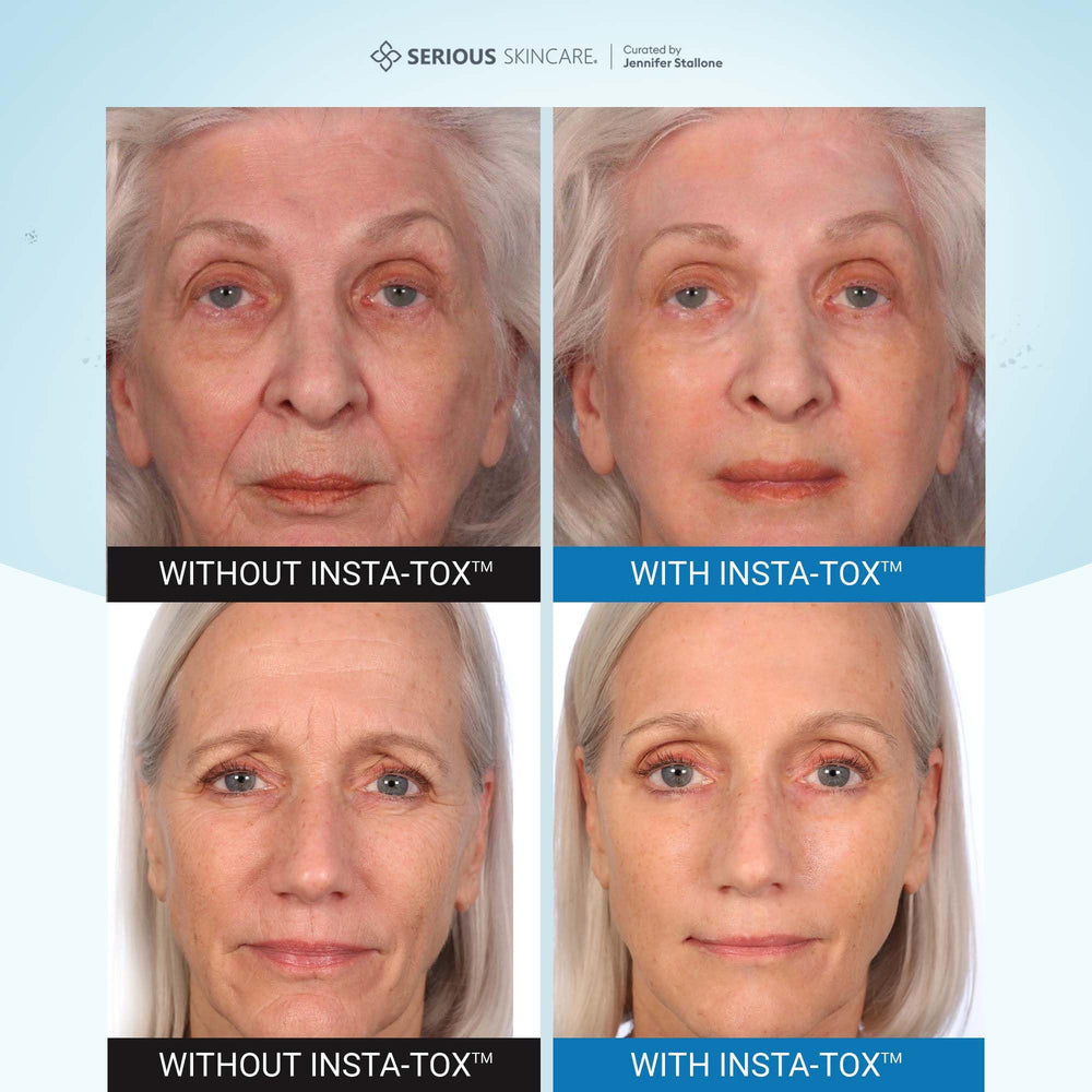 Serious Skincare texture on fingertip demonstrating thin fast-absorbing serum