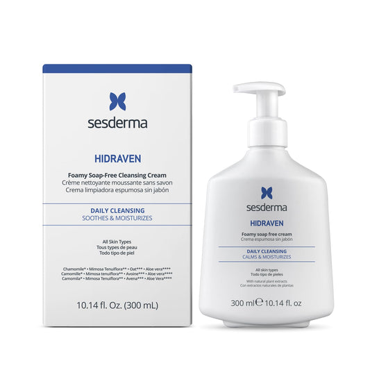 Sesderma HIDRAVEN front packaging showing product and calming design for gentle cleansing