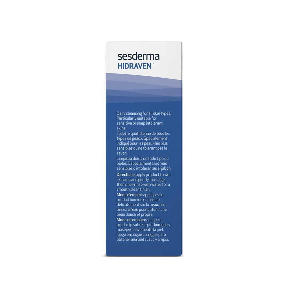 Sesderma HIDRAVEN pump and label close-up illustrating easy dispensing and clear directions