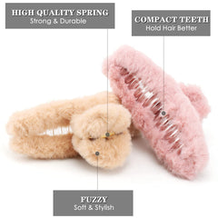 SEVEN LUCKY LIGHT clip holding thick curly hair securely demonstrating strong grip