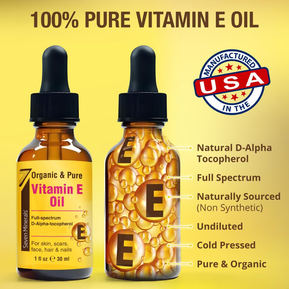 Seven Minerals dropper dispensing a drop of oil highlighting purity and precision