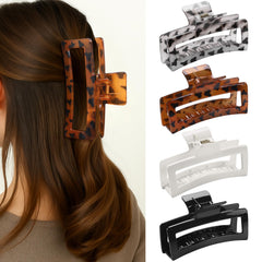 SEVEN STYLE front view of four-pack glossy clips showing styles and variety