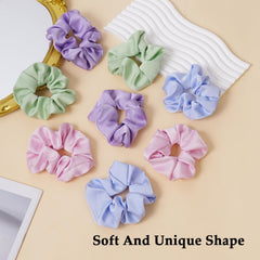 SEVEN STYLE hand holding scrunchie for scale showing size fits thick hair