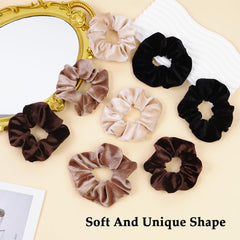 SEVEN STYLE scrunchie beside coin showing size and scale for fuller wraps benefit