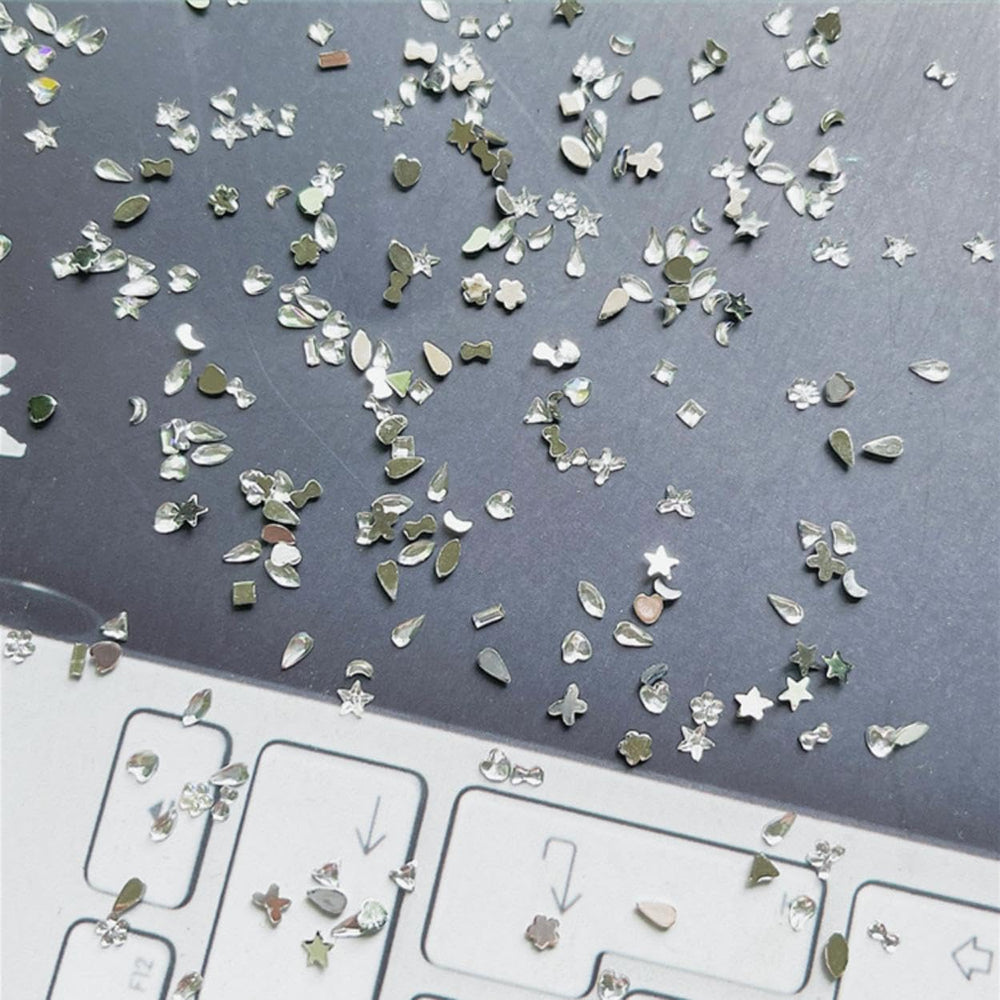Sevgob close-up of crystal flat-back texture, smooth edges for easy adhesion