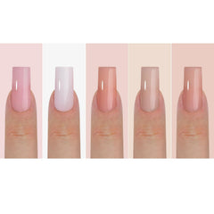 Sevgob front packaging showing 150-piece nude press-on nails and kit benefits