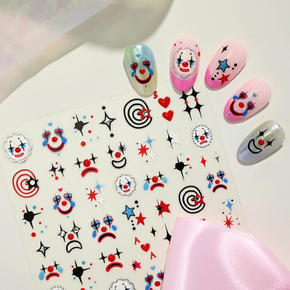 Sevgob front packaging sheet showing full colorful sticker layout and quick selection benefit