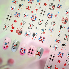 Sevgob sticker applied on acrylic nail demonstrating adhesion and immediate visual impact