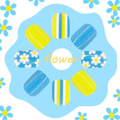 Sevgob yellow striped nail pattern emphasizing cheerful accent and contrast