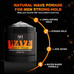 SEVICH pomade on hands ready to apply for smooth wave shaping