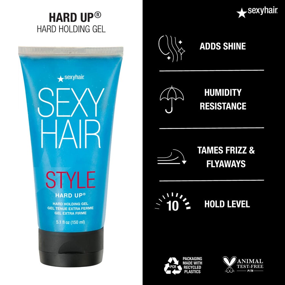 SexyHair travel tube in hand showing compact size for on-the-go convenience