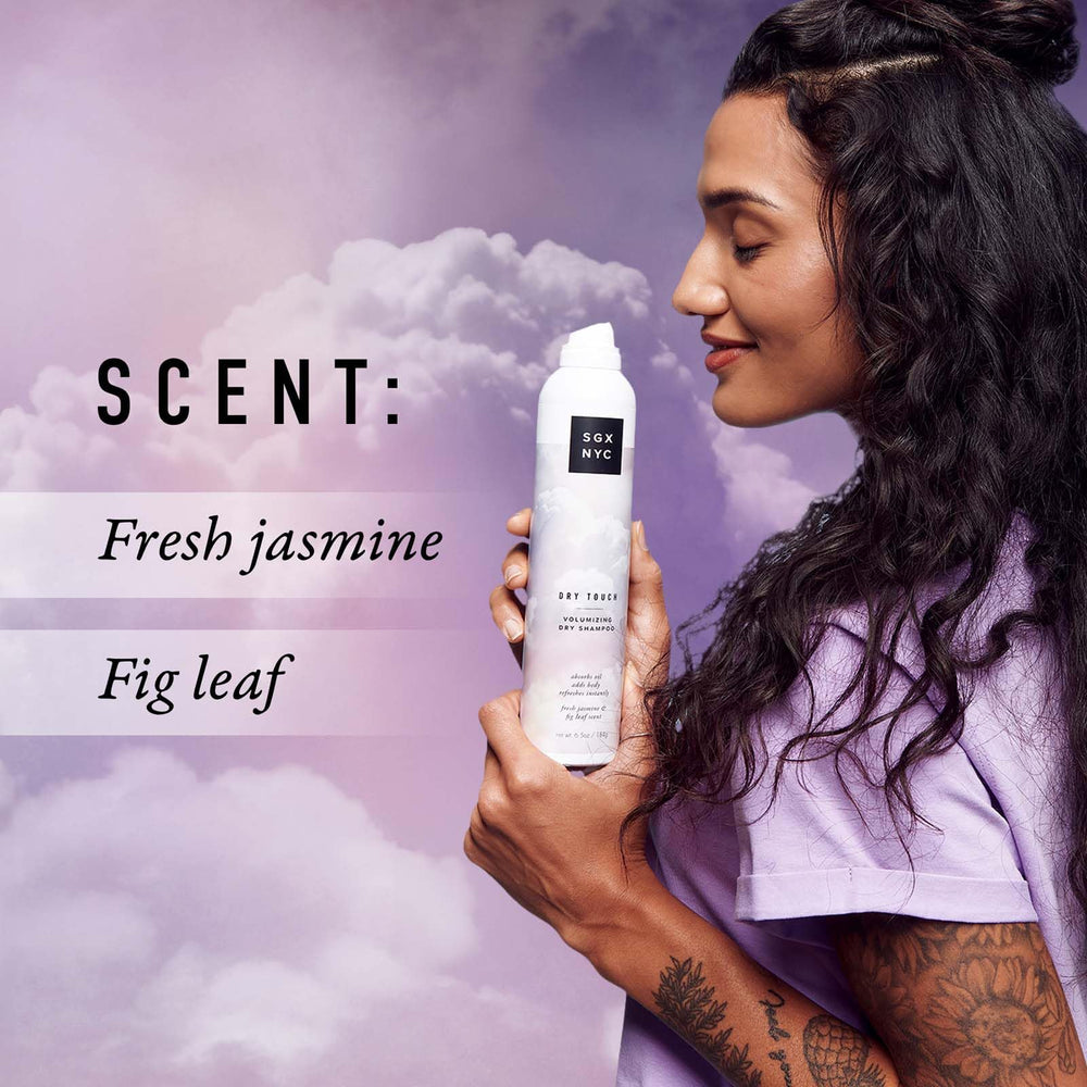SGX NYC spray in use on roots demonstrating instant refresh benefit