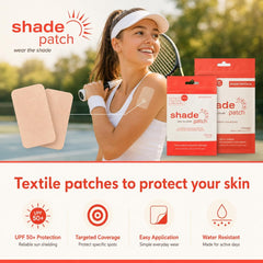 Shade Patch fabric close-up showing UPF 50+ weave and breathable texture