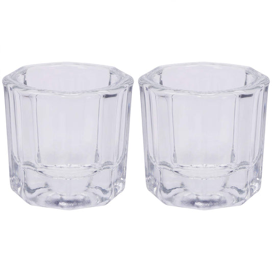 Shapenty glass dappen dish front view showing clear bowl and stable base for precise mixing