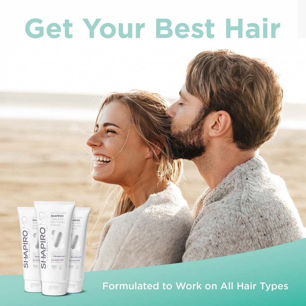 Shapiro MD close-up of creamy shampoo texture highlighting nourishing formula