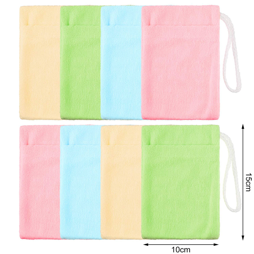 Shappy close-up microfiber texture on pouch showing gentle exfoliating surface