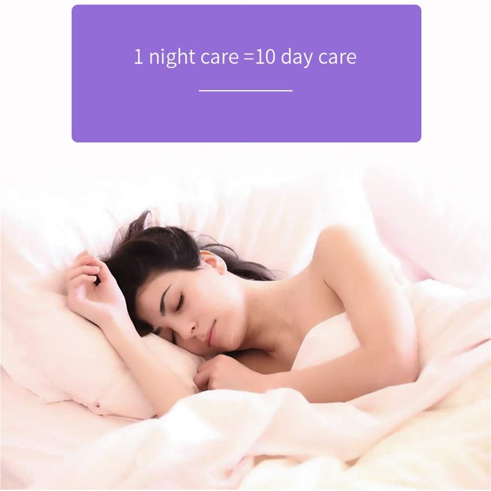 SHE LOVES set staged on nightstand for nightly repair routine lifestyle