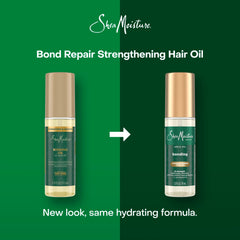 Shea Moisture oil texture spread on hand demonstrating lightweight, non-greasy finish