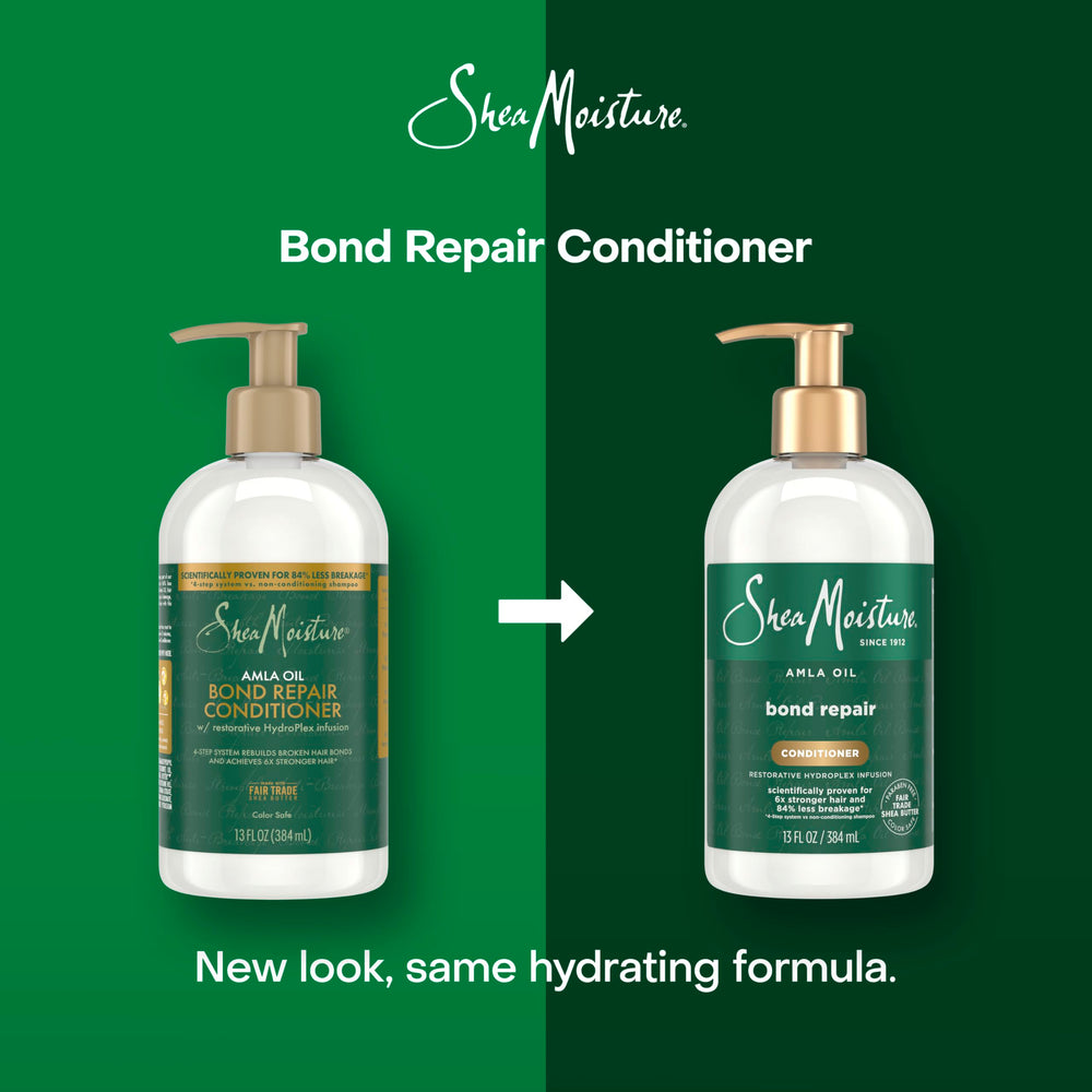 SheaMoisture label close-up highlighting Hydroplex and amla oil blend