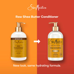 SheaMoisture creamy conditioner texture demonstrating rich hydration