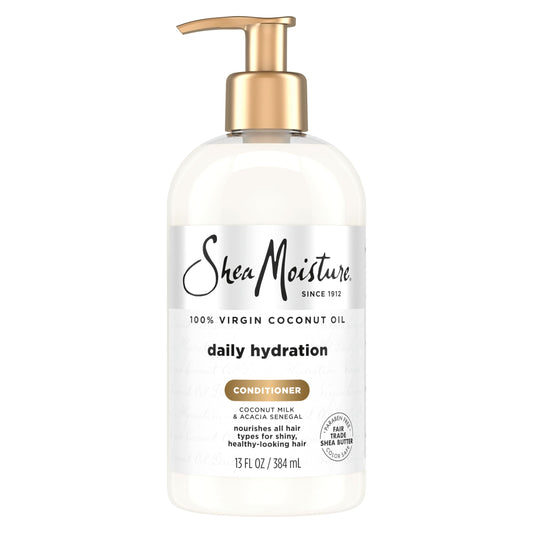 Shea Moisture front bottle view showing 13 oz hydration and clean formula benefit