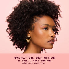 Shea Moisture scent visuals with pineapple and peach suggesting energizing fragrance